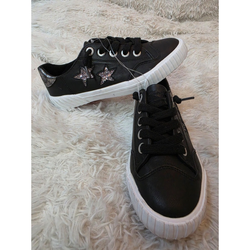 New Blowfish Malibu Wander-K Youth Girls Star Sneakers Black Size 3